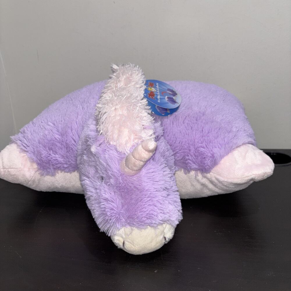 Pillow Pets Pee-Wee Purple Magical Unicorn Plush Pillow Pet 2010 - New W/ Tag